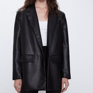 New without tags Zara Faux leather blazer